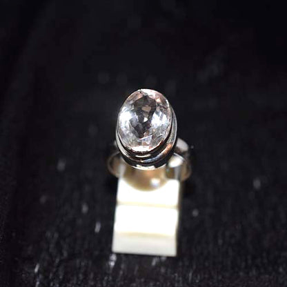 925 Sterling Silver Oval Rose Quartz Bezel Ring