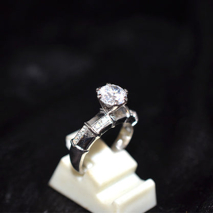 925 Sterling Silver Classic Cubic Zirconia Solitaire Ring