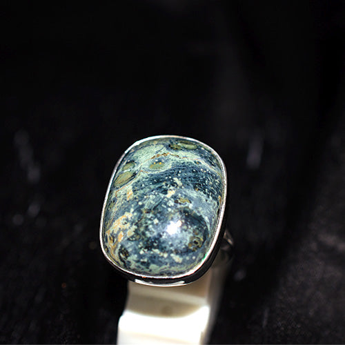 925 Sterling Silver Kambaba Jasper Freeform Ring