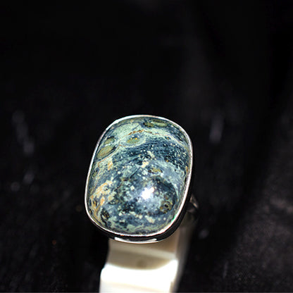 925 Sterling Silver Kambaba Jasper Freeform Ring