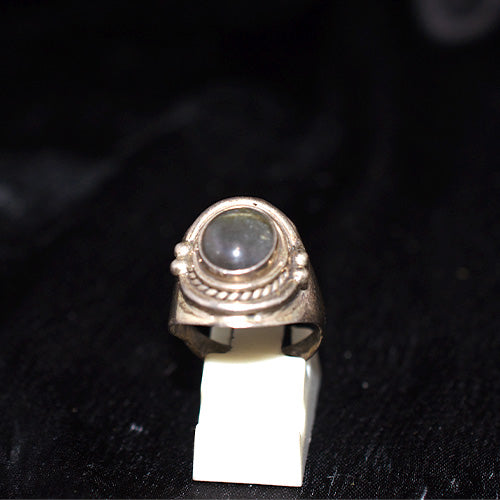 925 Sterling Silver Turkish Labradorite Ornate Ring