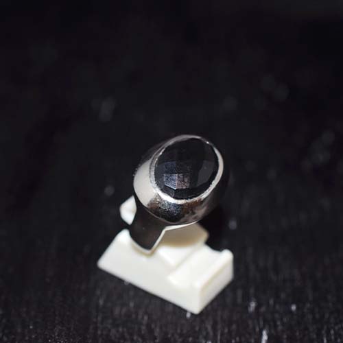 925 Sterling Silver Black Onyx Oval Signet Style Ring
