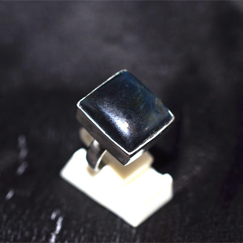 925 Sterling Silver Square Pietersite Bezel Ring