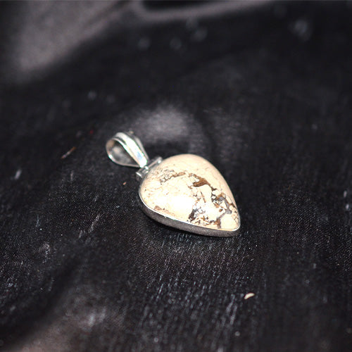 925 Sterling Silver Teardrop Wild Horse Jasper Pendant