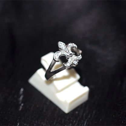 925 Sterling Silver Turkish Fleur De Lis Motif Ring