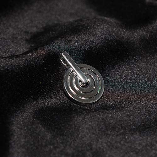 925 Sterling Silver Modern Spiral Circle Pendant