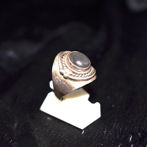 925 Sterling Silver Turkish Labradorite Ornate Ring