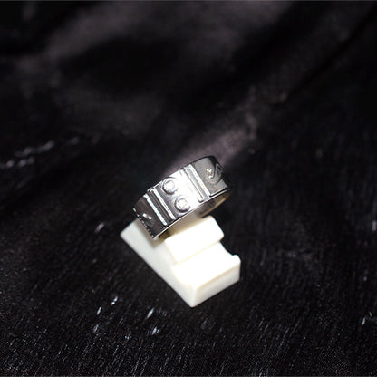 925 Sterling Silver Turkish Geometric Pattern Band Ring