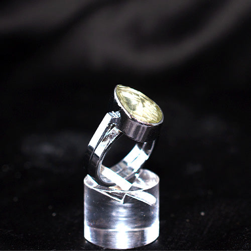 925 Sterling Silver Oval Champagne Quartz Ring