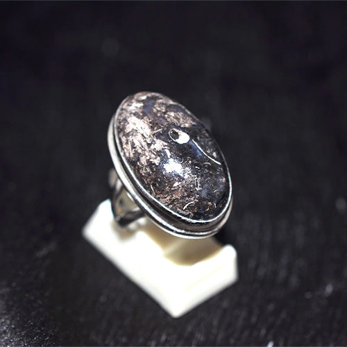 925 Sterling Silver Fossiliferous Jasper Oval Ring