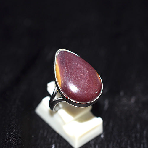 925 Sterling Silver Mookaite Jasper Teardrop Ring