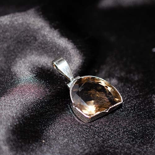 925 Sterling Silver Smoky Quartz Freeform Pendant