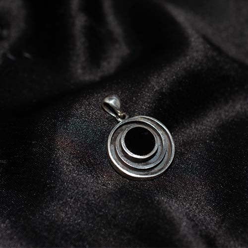 925 Sterling Silver Triple Circle Modern Pendant