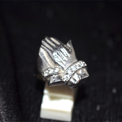 925 Sterling Silver Sculpted Fist Signet Ring